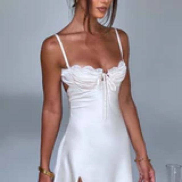 Babyboo Sherise Mini Slip Dress Ivory White Sweetheart Neck Sundress BRAND NEW - Picture 8 of 13